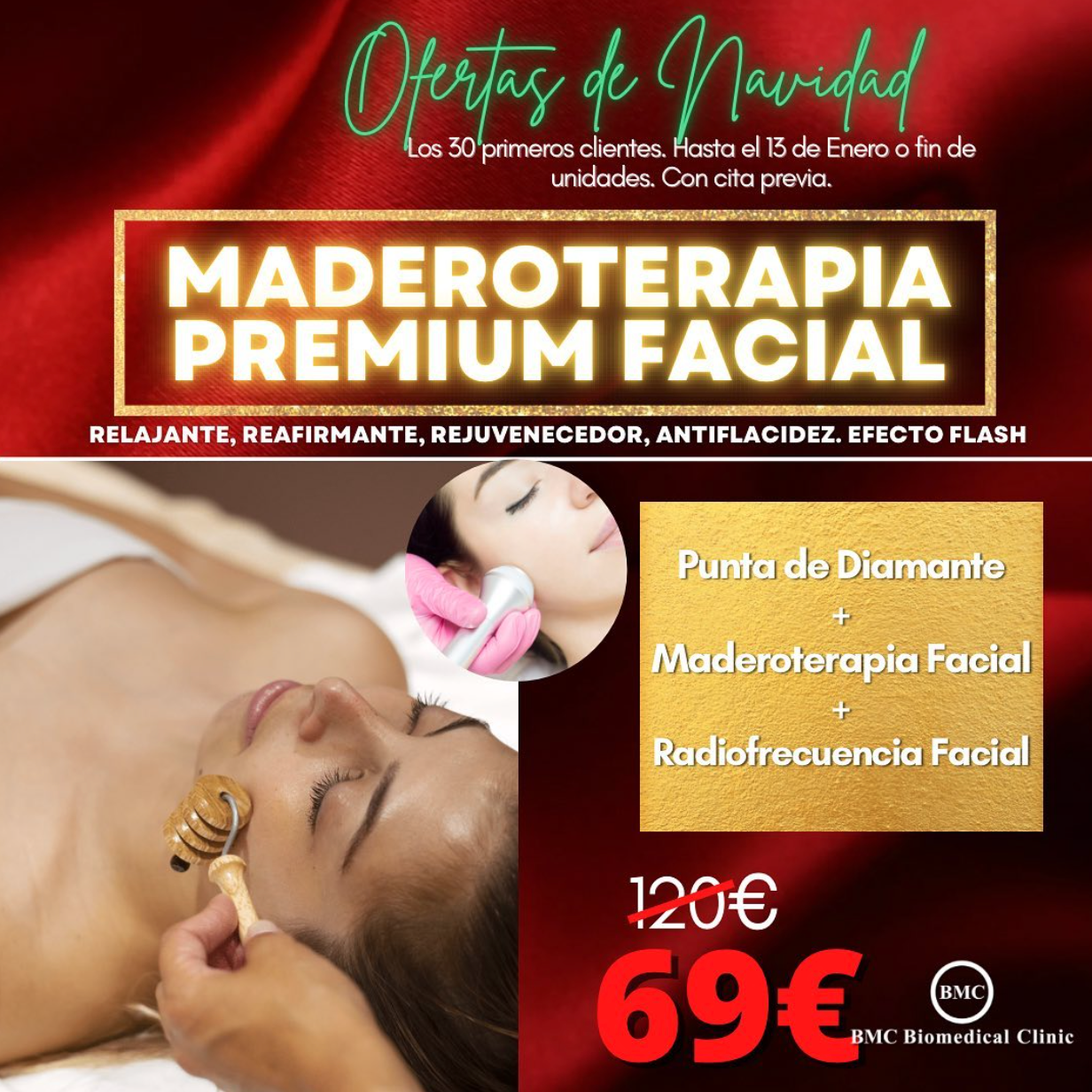 Masaje facial online antiflacidez