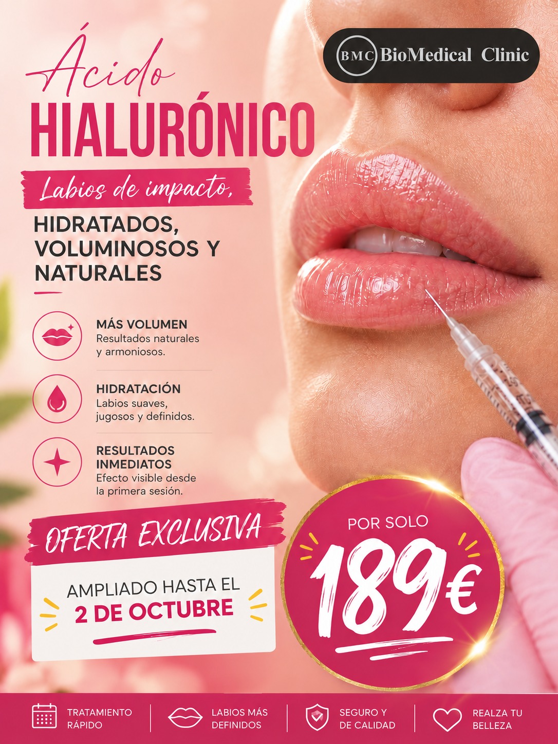 ÁCIDO HIALURÓNICO PARA LABIOS: VOLUMEN, HIDRATACIÓN Y DEFINICIÓN