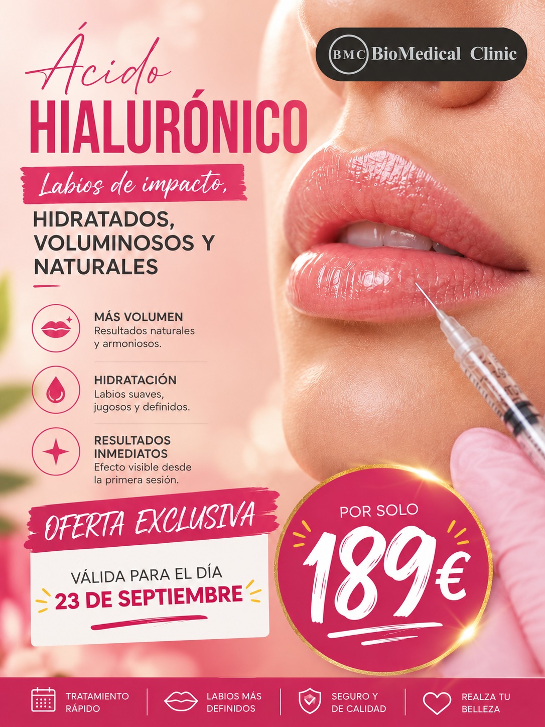 ÁCIDO HIALURÓNICO PARA LABIOS: VOLUMEN, HIDRATACIÓN Y DEFINICIÓN